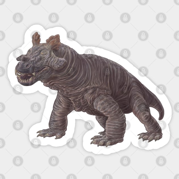 Estemmenosuchus mirabilis Sticker by CoffeeBlack